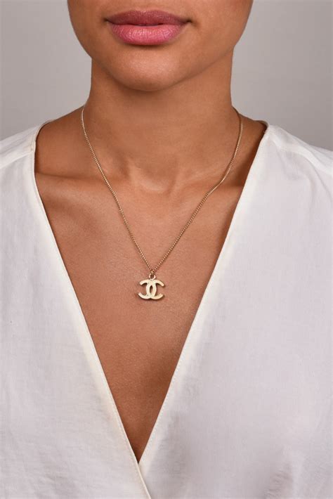 metallic chanel enamel cc necklace in white|chanel jewelry.